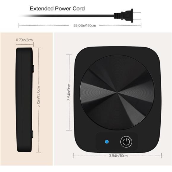 Coffee Mug Warmer, Smart Candle Warmer, Electric Cup Warmer with Aluminum Metal - Picture 3 of 8